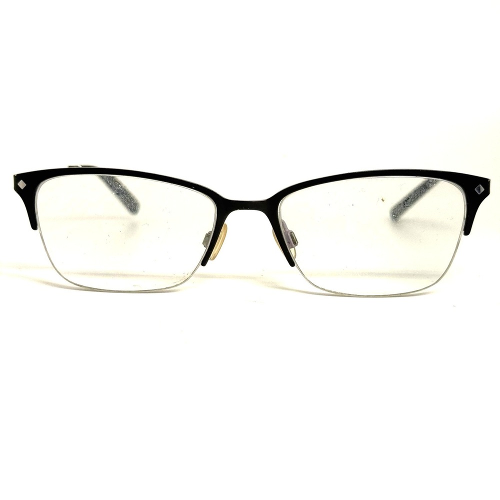 Cole Haan CH5027 001 Black Purple Semi-Rimless Eyeglasses Frames 52-17-135